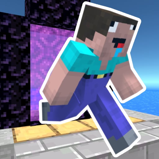 noob steve parkour